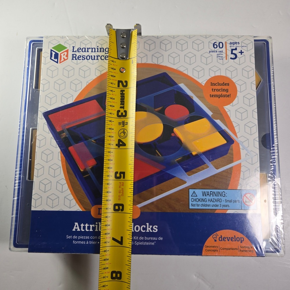 Learning Resources Desk Set Attribute Blocks 60 Piece Educational Toy Age 5 Plus - Picture 4 of 5
